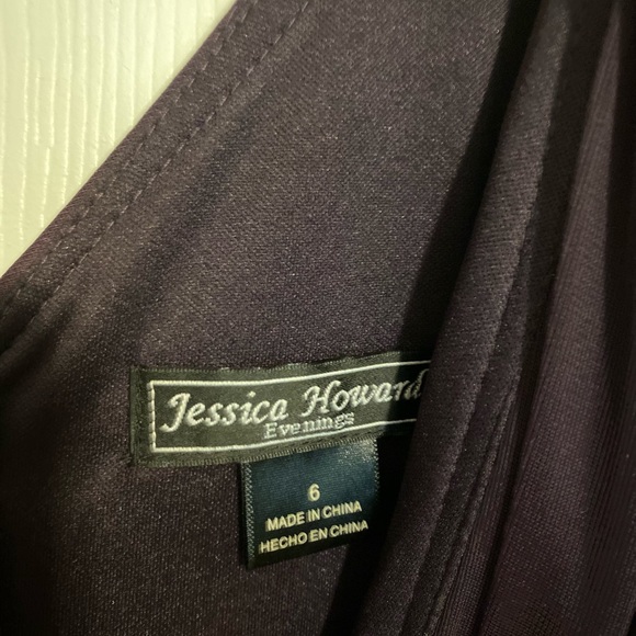 Deep Purple Dress with Jeweled Embellishment - Picture 3 of 5